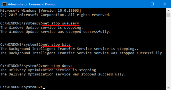 stop windows service command line